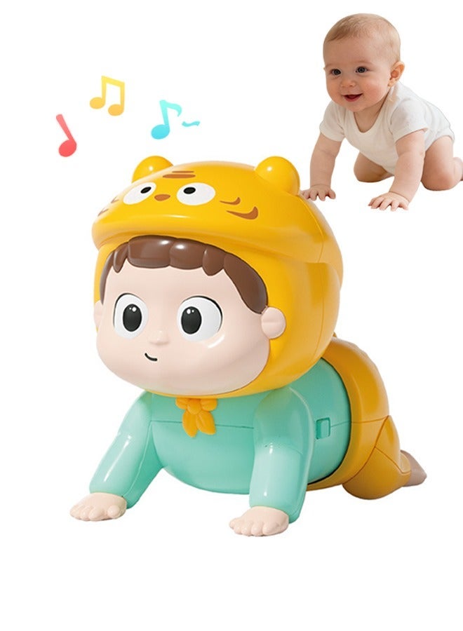Baby Crawling Toy Electric Baby Music Toy with Music and Light Educational Toy for Baby's Crawling and Head Lifting Infant Tummy Time Toy Sensory Development Toy Fun Crawling Doll Enhance Cognitive Skills and Motor Coordination Crawling Toy  Ideal Gift for Kids Aged 18 Months+ - Image 1